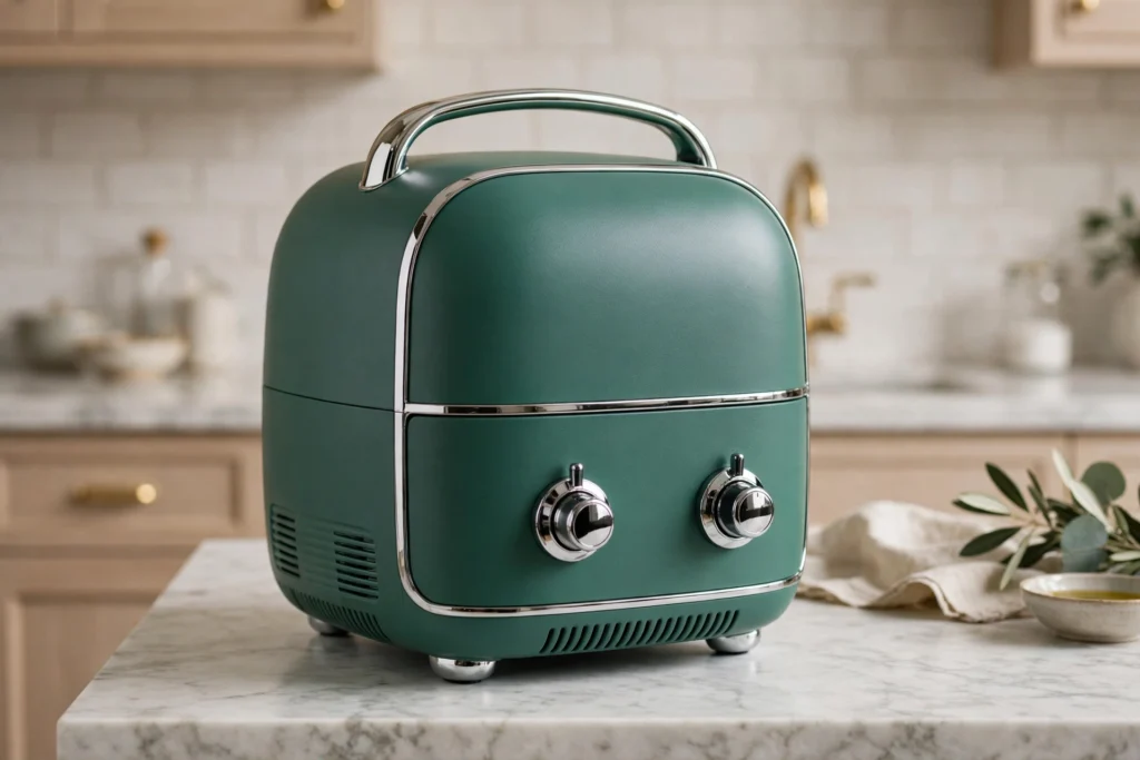 Smeg AFC01 air fryer Australia: retro-style air fryer in emerald green